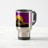 Fiat Lingua sur la tasse de voyage de drapeau (Devant droit)