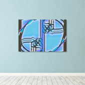 FIB 369 | Blauwvintonijn, Fibonacci Canvas Afdruk (Insitu (Houten vloer))
