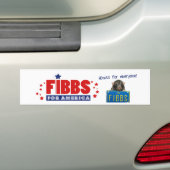 FIBBS VOOR AMERIKA en Donuts voor Eberyone! Bumpersticker (Op auto)