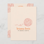 Fiber Artist Modern Yarn Bedankt Post Kaart (Voorkant / Achterkant)