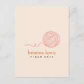 Fiber Artist Modern Yarn Bedankt Post Kaart (Voorkant)