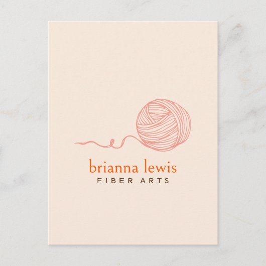 Fiber Artist Modern Yarn Bedankt Post Kaart (Voorkant)