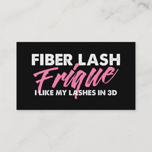 Fiber Lash Frique Business Card Visitekaartje (Achterkant)