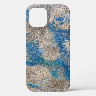 Fiberglass en blauwe verf iPhone 12 hoesje