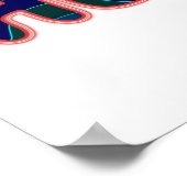 Fiberoptic Neon Glow HALLO Greeting Poster (Hoek)