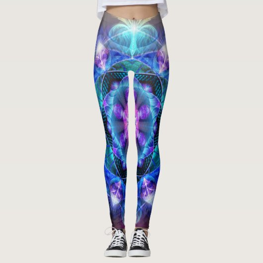 Fibonacci Flower Mandala Leggings (Voorkant)