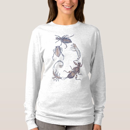 Fibonacci Fresh Water Bug Spiral T-shirt (Voorkant)