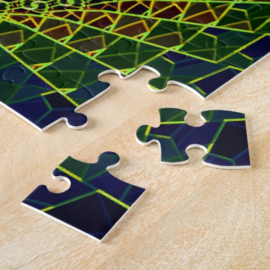 Fibonacci gekleurd, puzzle legpuzzel (Zijkant)