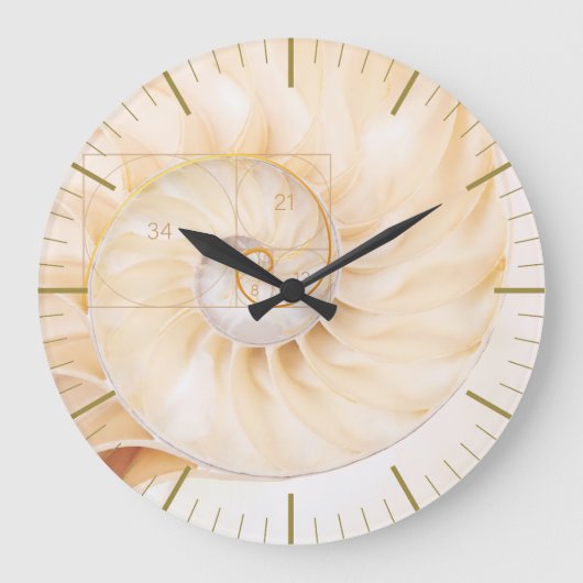 Fibonacci Golden Ration Sacred Geometry Art Grote Klok (Voorkant)