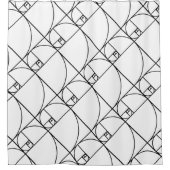 Fibonacci gouden verhouding - unieke wiskundige ku douchegordijn (Voorkant)