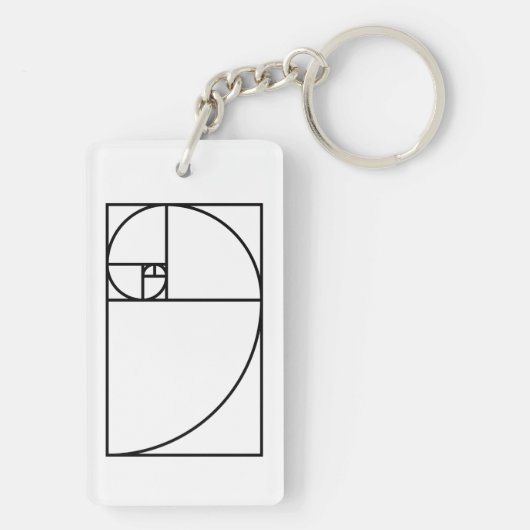 Fibonacci gouden verhouding - unieke wiskundige ku sleutelhanger (achterkant)