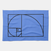 Fibonacci gouden verhouding - unieke wiskundige ku theedoek (Horizontaal)