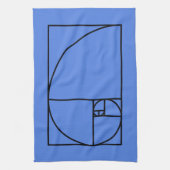 Fibonacci gouden verhouding - unieke wiskundige ku theedoek (Verticaal)