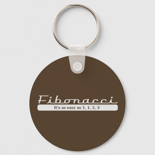 fibonacci... Het is even gemakkelijk als 1, 1, 2, Sleutelhanger (Voorkant)