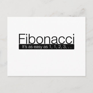 Fibonacci - het is even gemakkelijk als 1, 2, 3, . briefkaart