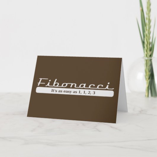 fibonacci… Het is zo gemakkelijk zoals 1, 1, 2, 3 Feestdagen Kaart (Voorkant)