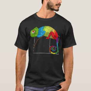 Fibonacci Label Golden Ratio Wiskunde Chameleon Wi T-shirt
