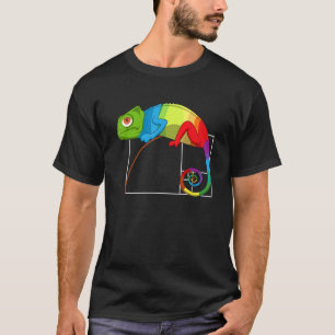 Fibonacci Label Golden Ratio Wiskunde Chameleon Wi T-shirt