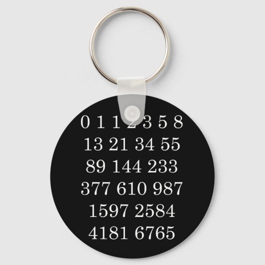 Fibonacci opeenvolgingsaantallen zeer belangrijke  sleutelhanger (Voorkant)