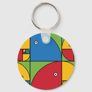 Fibonacci Parrots Sleutelhanger