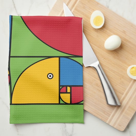 Fibonacci Parrots Theedoek (Quarter Fold)