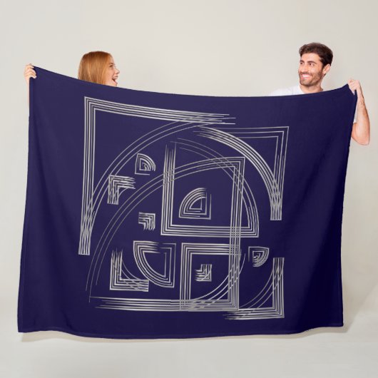 Fibonacci puzzle fleece deken (In situ)