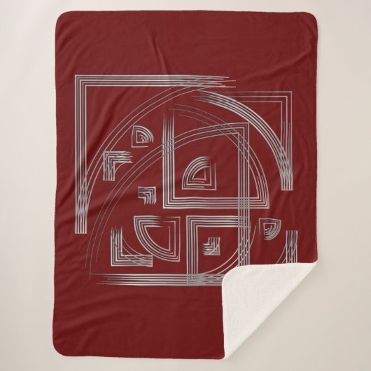 Fibonacci puzzle sherpa deken (Voorkant)