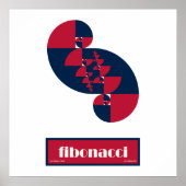 Fibonacci Red White en Blue II Huge Poster (Voorkant)