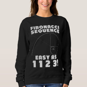 Fibonacci-reeks eenvoudig als 1 1 2 4 Gulden Snede Trui