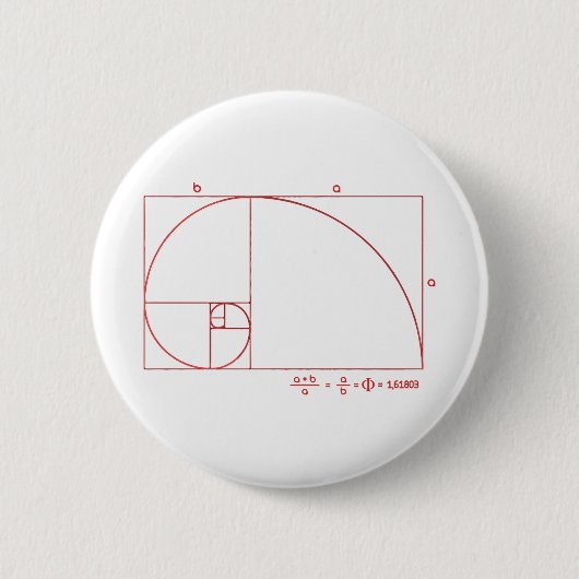 Fibonacci Ronde Button 5,7 Cm (Voorkant)