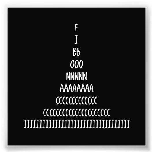 Fibonacci Sequence Foto Afdruk (Voorkant)