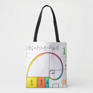 Fibonacci Sequence & Golden Ratio Wiskunde Canvas Draagtas