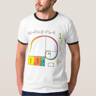 Fibonacci Sequence & Golden Ratio Wiskunde T-shirt