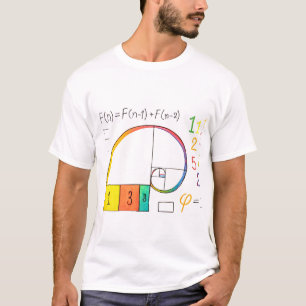 Fibonacci Sequence & Golden Ratio Wiskunde T-shirt