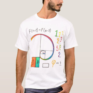 Fibonacci Sequence & Golden Ratio Wiskunde T-shirt