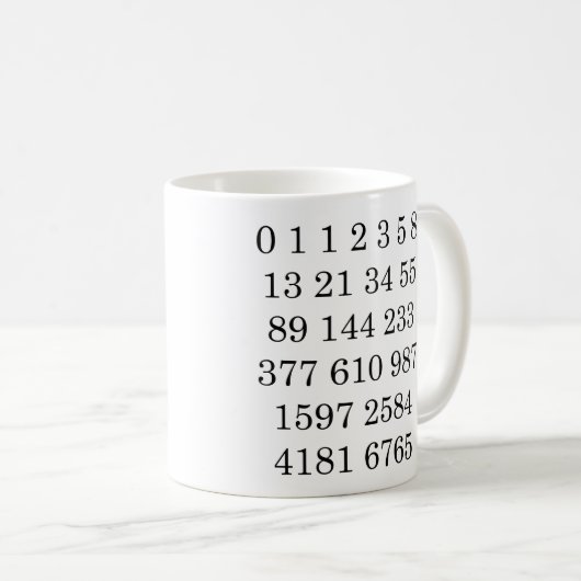 Fibonacci Sequence Mok Custom Gift for Wiskunde lo (Voorkant rechts)