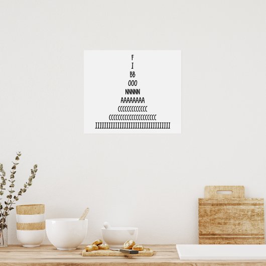 Fibonacci Sequence Poster (Keuken)