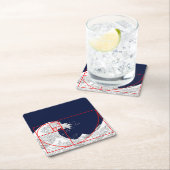 Fibonacci sequentie en de Grote Golf Vierkante Kartonnen Onderzetter (Insitu)