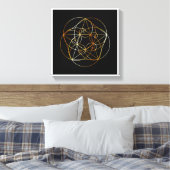 Fibonacci Spiral- De heilige geometrie Canvas Afdruk (Insitu (Slaapkamer))