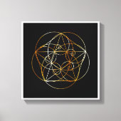 Fibonacci Spiral- De heilige geometrie Canvas Afdruk (Voorkant)