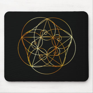 Fibonacci Spiral- De heilige geometrie Muismat