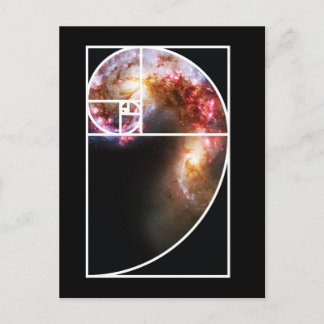 Fibonacci Spiral Galaxy Briefkaart