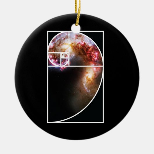 Fibonacci Spiral Galaxy Keramisch Ornament (Voorkant)