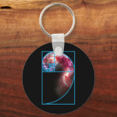 Fibonacci Spiral Galaxy Sleutelhanger (Voorkant)