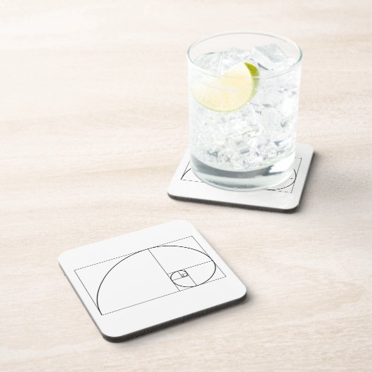 Fibonacci Spiral Golden Ratio Bier Onderzetter (Rechterzijde)