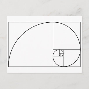 Fibonacci Spiral Golden Ratio Briefkaart