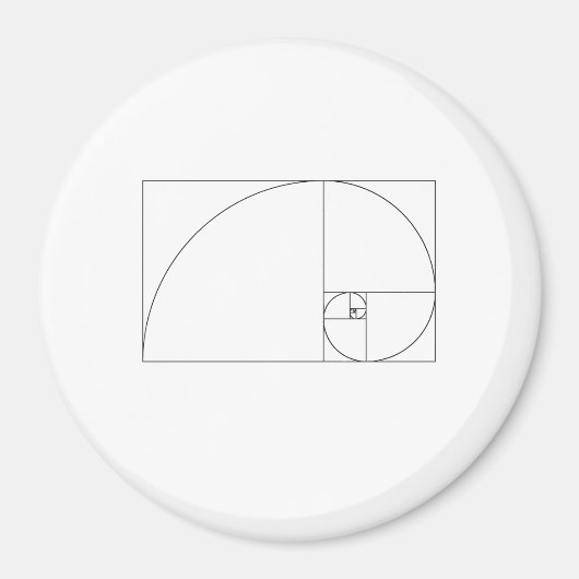 Fibonacci Spiral Magneet (Voorkant)