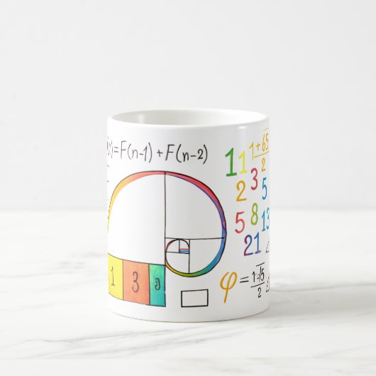 Fibonacci Spiral Math Mug (Centre)