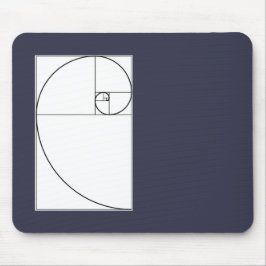 Fibonacci spiral mousepad muismat
