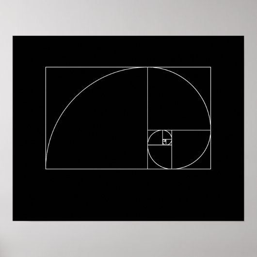 Fibonacci Spiral Poster (Voorkant)